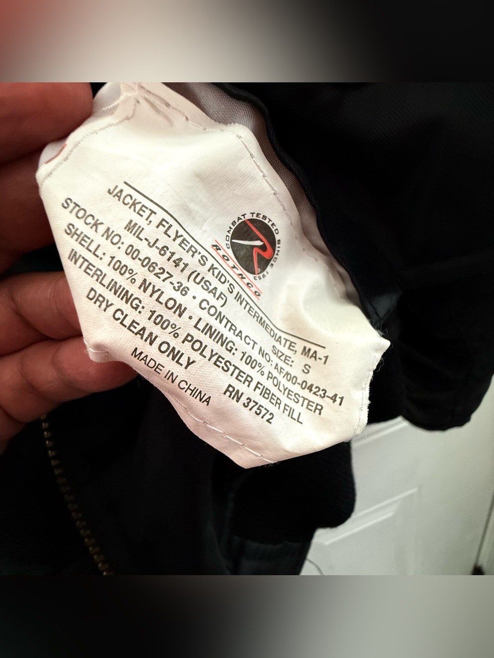 Kids Rothco MA-1 Flight jacket - Picture 6 of 6